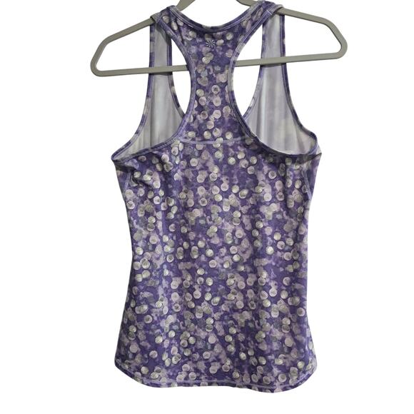 Athleta Purple Silver Polka Dots Racerback Tank Top Size Small - Picture 4 of 6